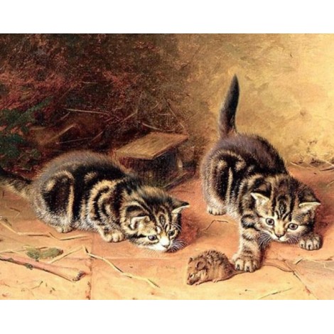 Cats Chasing Rat Painting Kit