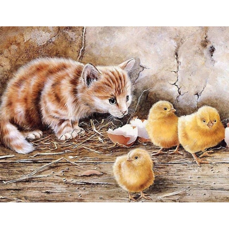 Cat & Chicks - P...