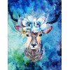 Deer with Flowers Head - Paint by Diamonds