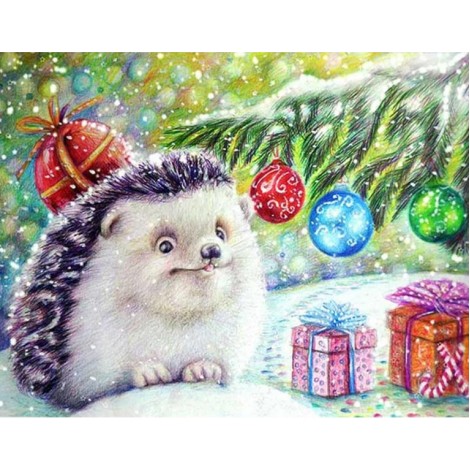 Christmas Hedgehog Painting Kit