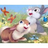 Cartoon Rabbits & Butterflies