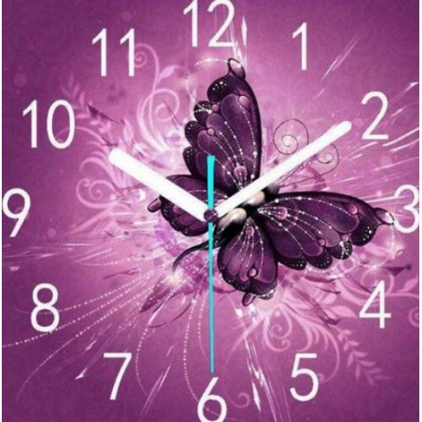 Butterfly Clock Diamond Painting Kit